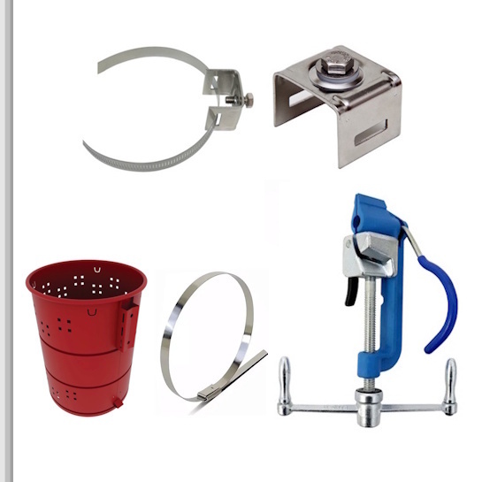 materiais para fixação em postes